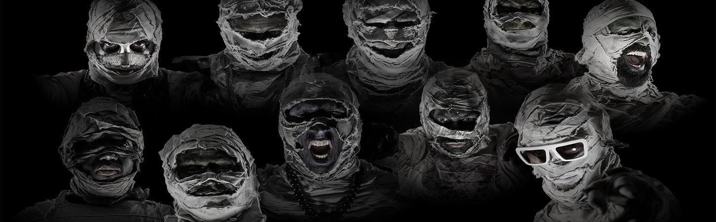 Here Come the Mummies are an eight-piece funk-rock band of 5000 year-old Egyptian Mummies with a one-track mind.
